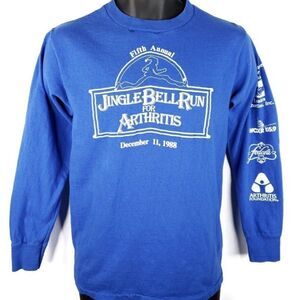 Jingle Bell 5K Fun Run T Shirt Vintage 80s 1988 Washington DC 50/50 Made In USA